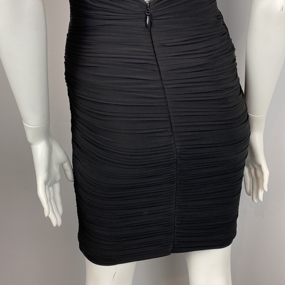 BCBGMAXAZRIA • Edesa V Neck Shirred Cocktail Dress - Picture 9 of 13